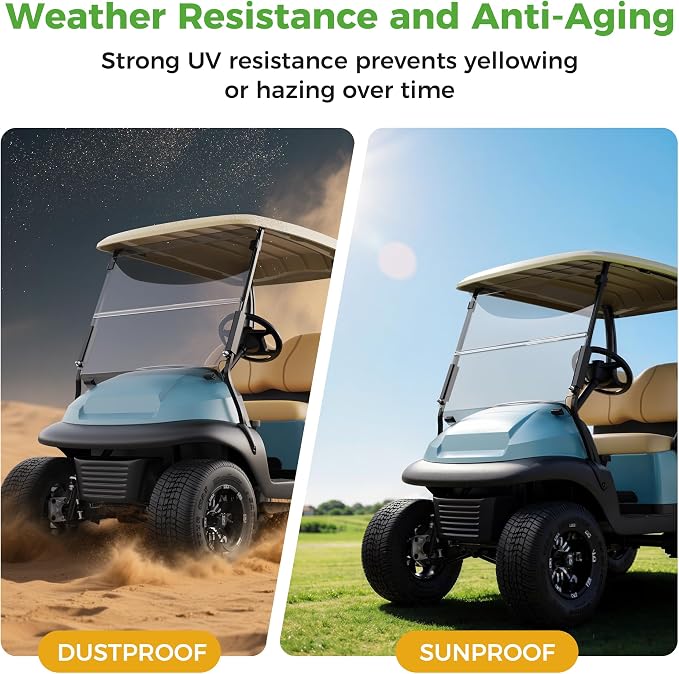 10L0L Golf Cart Windshield for Club Car Precedent 2004-Up, 2017-Up Onward - Image 5