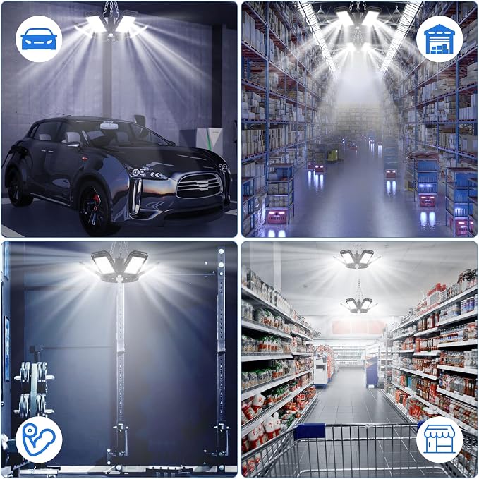 LED Garage Lights 2 Pack - 180W - Image 7