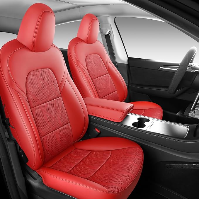 Tesla Model Y Seat Cover Full Set, Faux Leather Tesla Car Seat Cover, Perfect - Image 2