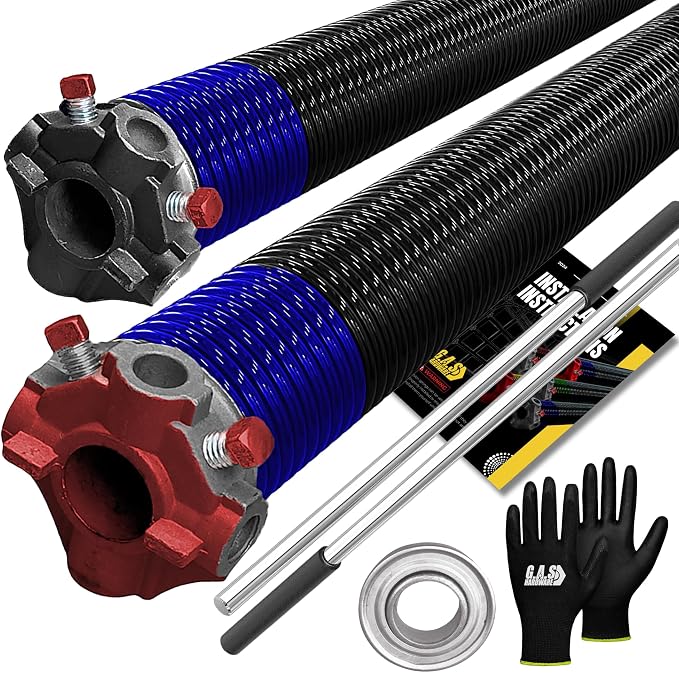 Garage Door Torsion Spring 262x1.75x44 Includes 1” Steel Bearing, Non-Slip by GASHardware