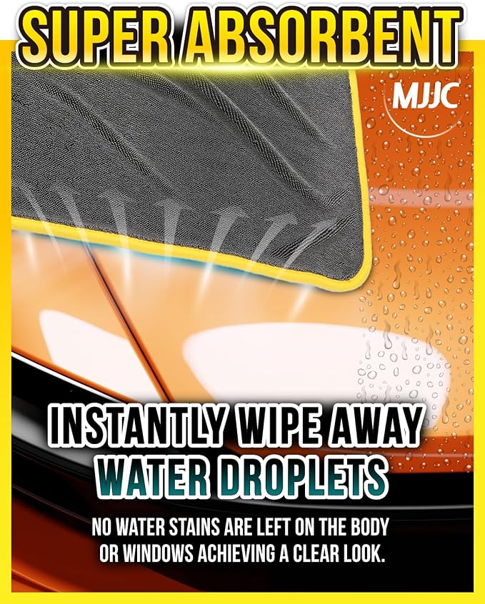 MJJC Pro Dryer Plush Silk Microfiber Drying Towel +) Cars - Image 3