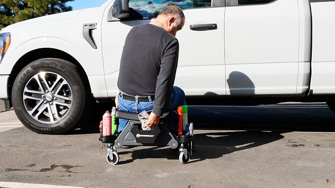 Powerbuilt Heavy-Duty Utility Rolling Seat Upgraded - Image 9