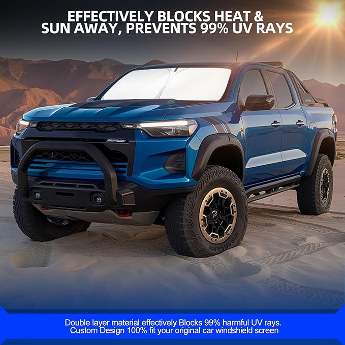 Windshield Sun Shade for Ch-evro-let Colorado 2023-2025 2026 Foldable Sunshade - Image 7