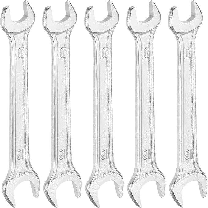 HARFINGTON 5pcs Double Open End Wrench 10mm x 13mm Metric 15 Degree Offset by HARFINGTON