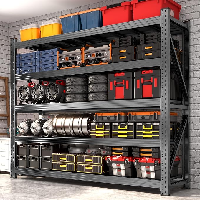 Metal Garage Shelving Heavy Duty, 5-Tier Adjustable Wire Storage Garage Shelves - Image 2