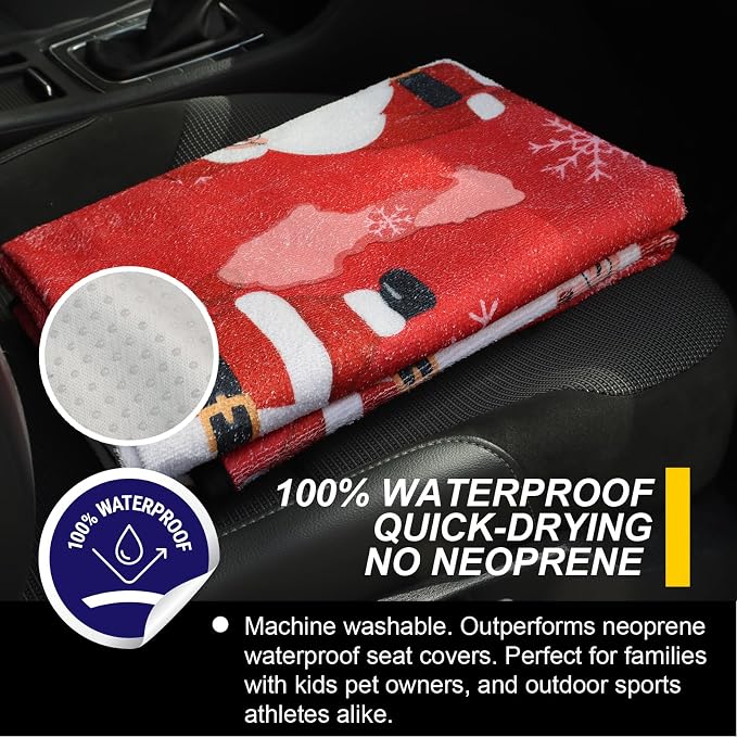 Back Seat Cover for Car Trucks Van SUV, Waterproof Rear Bench Towel Seat Covers - Image 3