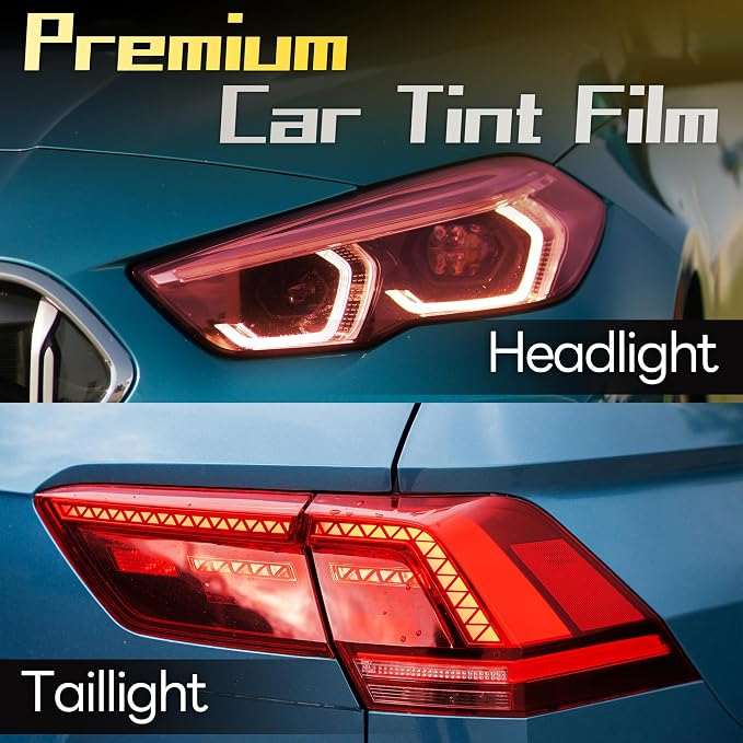 Lypumso 16 x 60 Inches Headlight Taillight Car Tint Vinyl Film, Self Adhesive - Image 3