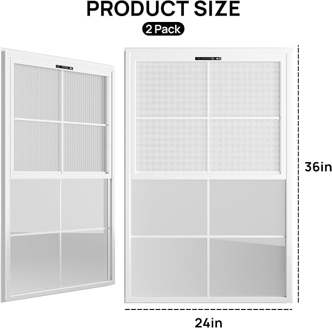 2 Pack 24" x 36"Shed Window, - Image 2