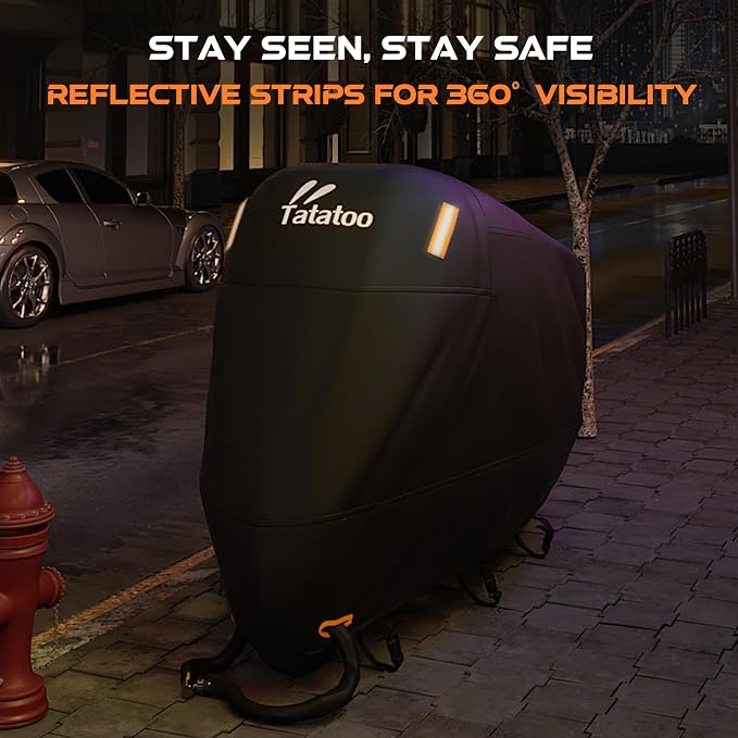 Motorcycle Cover Waterproof Outdoor, 300D Heavy Duty, UV & Rain Resistant - Image 4