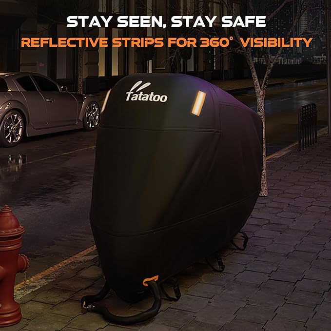 Motorcycle Cover Waterproof Outdoor, 300D Heavy Duty, UV & Rain Resistant - Image 4