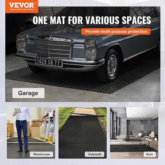 VEVOR Floor Mats, 2 Rolls x 14.7 x 3.6 Ft PVC Flooring Roll, Non-Slip Diamond - Image 2