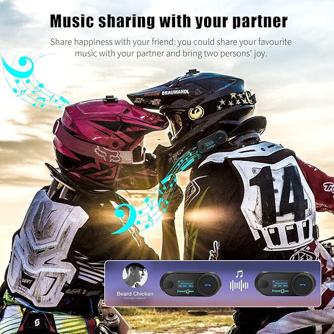 FreedConn TCOM SC Motorcycle Helmet Bluetooth Headset, Motorcycle Communication - Image 5