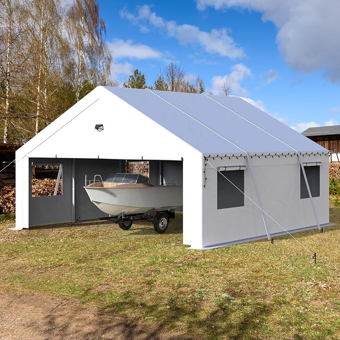 20x20 Carport, Heavy Duty Carport Canopy Garage - Image 7