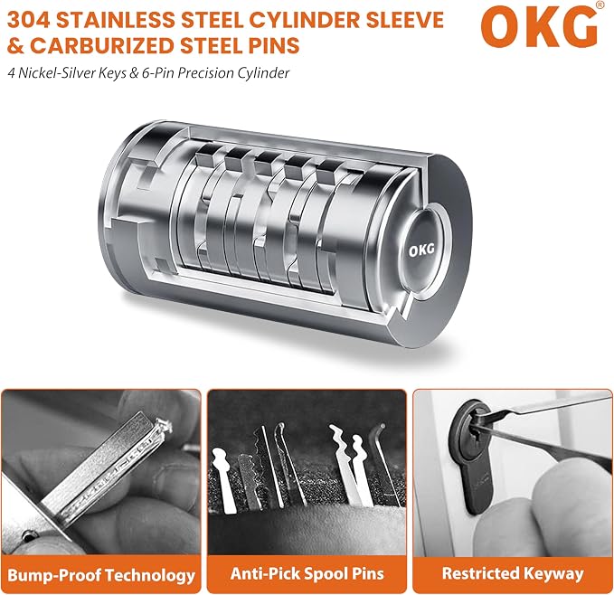 OKG Heavy Duty Small U Lock – 18mm Anti-Cut Manganese Alloy Steel U-Shackle | - Image 9