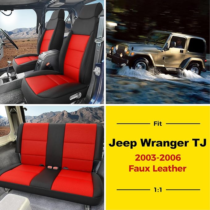 GIANT PANDA Full Set Car Seat Covers Customized Jeep Wrangler TJ Rubicon Sahara - Image 2