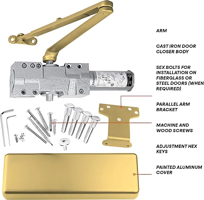 Lawrence Extra Heavy Duty Door Closer Commercial Grade 1 - Image 2