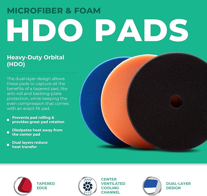 Lake Country 5.5" HDO Foam Polishing Pad Kit – Premium Heavy Duty Orbital Pads - Image 3