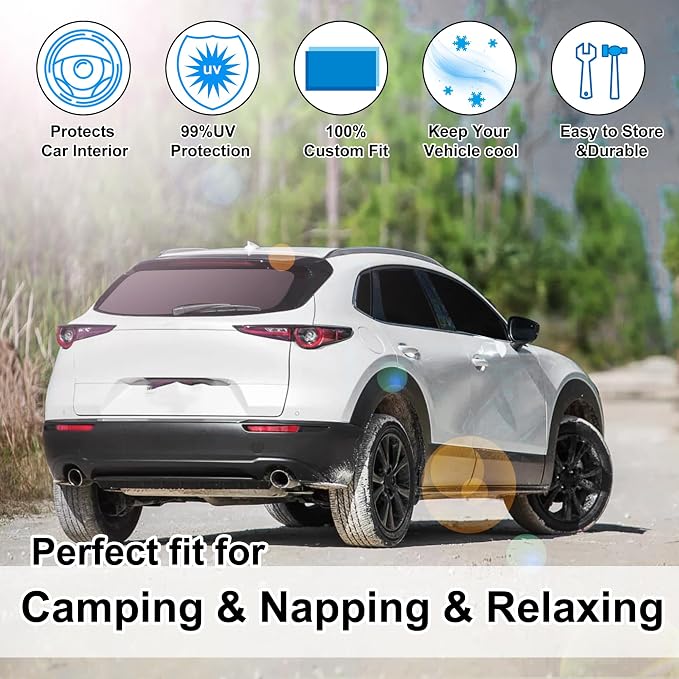 TINGLU Window Shades for Mazda CX-30 2019-2024 2025 Accessories Car Side Full - Image 6
