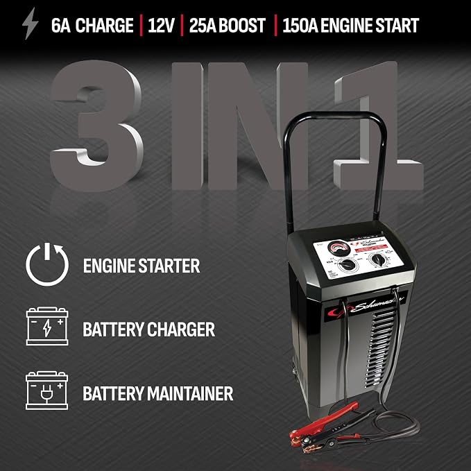 Schumacher Electric Manual Battery Charger & Engine Starter - 12V - Image 2