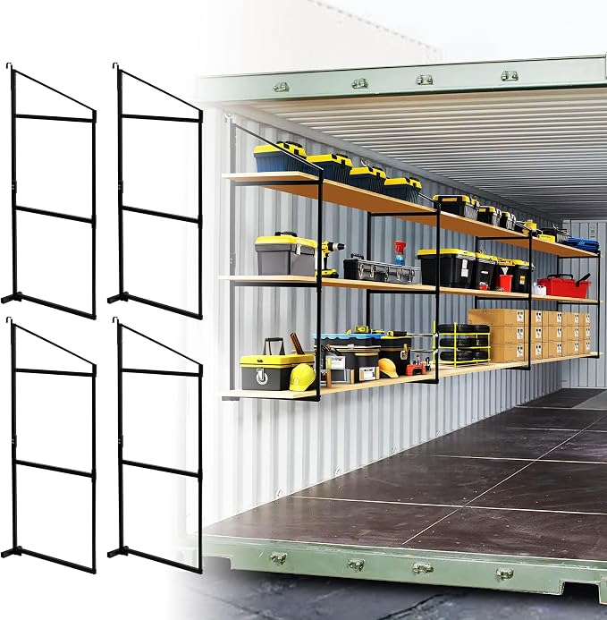 4 Pack Shipping Container Shelving Shelf by Sidasu