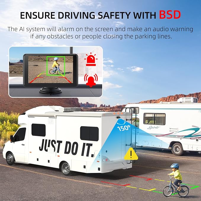eRapta Magnetic Solar Wireless Backup Camera: HD1080P 5” Touchscreen Portable - Image 4