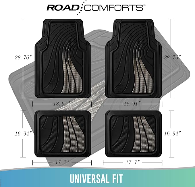 Road Comforts Car Floor Mats Full Set – Front & Rear Car Floor Mats - Image 5