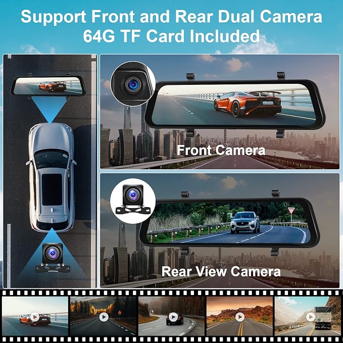 Car in-Mirror Mounted Dash Cam - Image 4