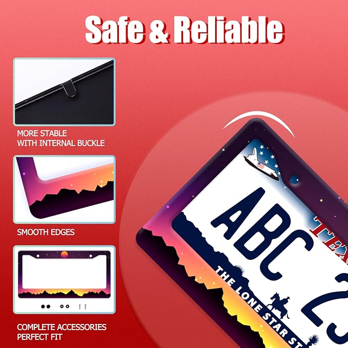 Mountain Sunset License Plate Frame Funny Mountains License Plate Frames - Image 2