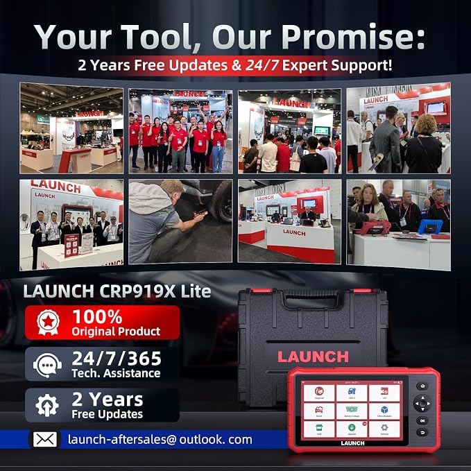 LAUNCH OBD2 Scanner CRP919X Lite, Active Tests & 32+ Reset Services - Image 8