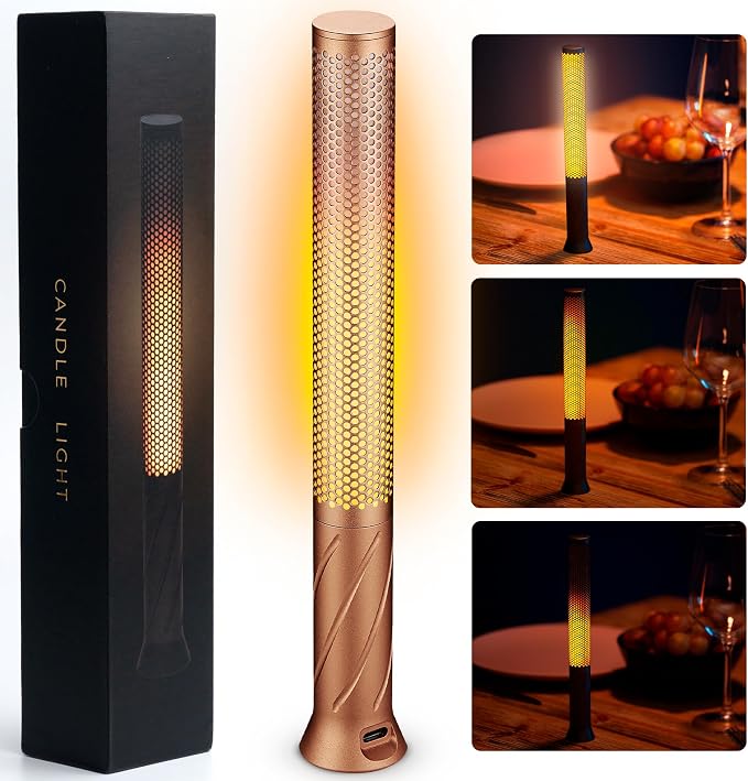 LED Candle Light, Cordless Table Lamps, Bedside Lamps w/2 Modes, Rechargeable by SEHNLICH