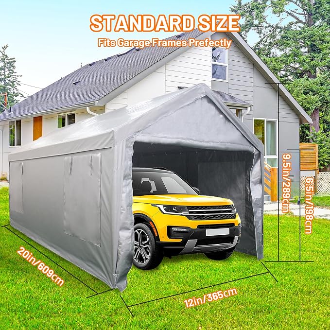 Auraway Carport 12'x20' All-Season Portable Garage Carport, Heavy-Duty - Image 6