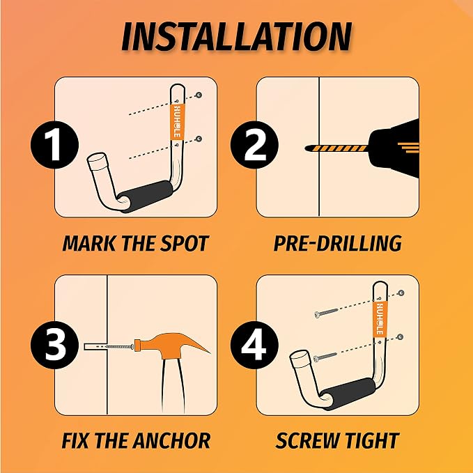 HUHOLE Heavy Duty Garage Ladder Hooks - Image 8