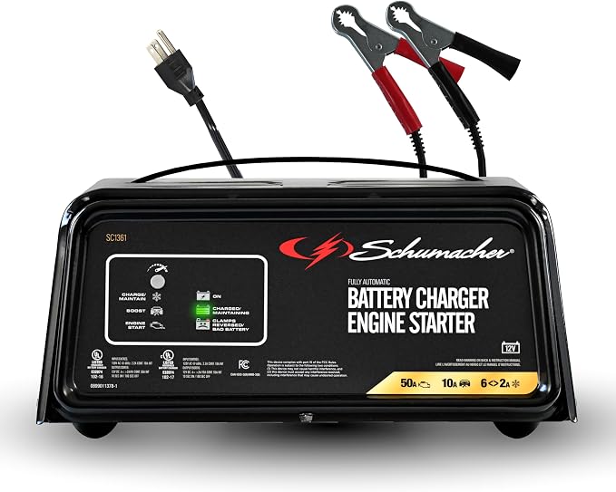 Schumacher Electric 50A 12V Car Battery Charger, Engine Starter & Maintainer by SchumacherElectric