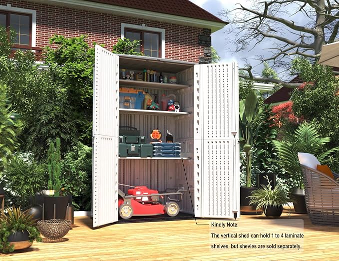 HOMSPARK Storage Shed Weather Resistance, Horizontal Storage Shed - Image 7