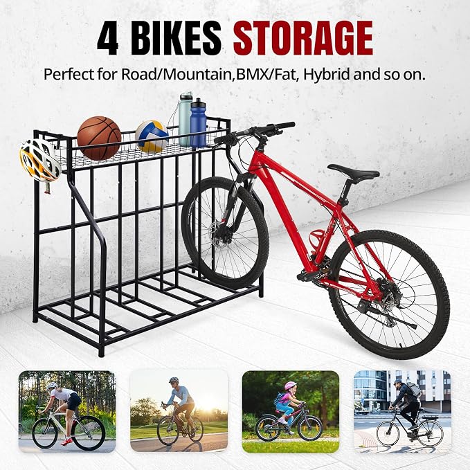 HEALTH LINE PRODUCT 4 Bike Stand, Indoor Bike Storage, Bicycle Rack - Image 7