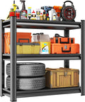 Metal Garage Shelving Unit, Heavy Duty 3-Tier Adjustable Storage Rack, Steel by Notmise