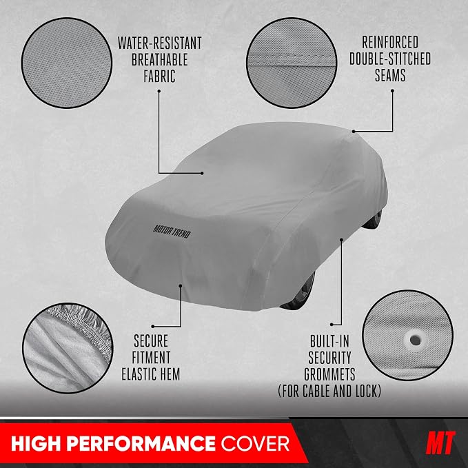 Motor Trend Breathable Lightweight Car Cover, Anti-Moisture Build-Up - Image 5