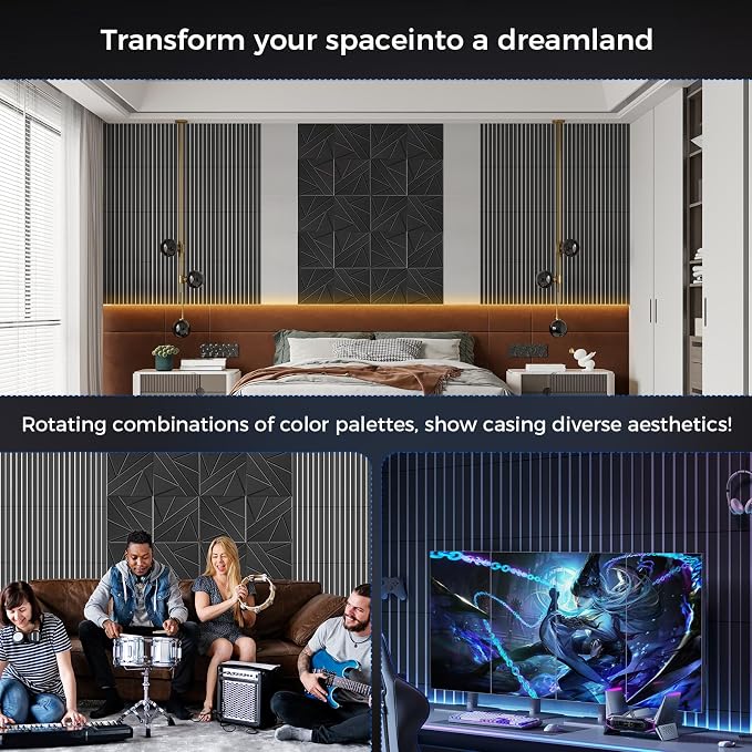 6 Pack 2-Layer Fold Soundproof Wall Panels, 0.9lb/ft³ High Density, 3D Acoustic - Image 6