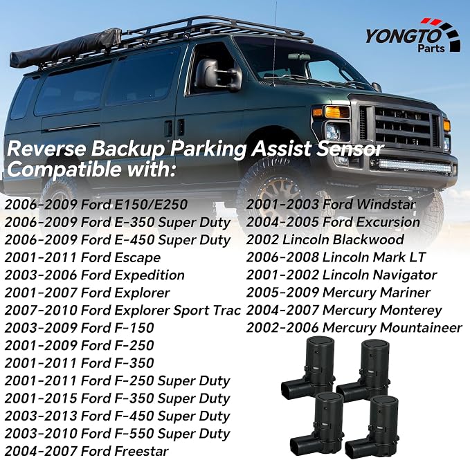 3F2Z15K859BA 4Pcs Reverse Backup Parking Assist Sensor Compatible - Image 3