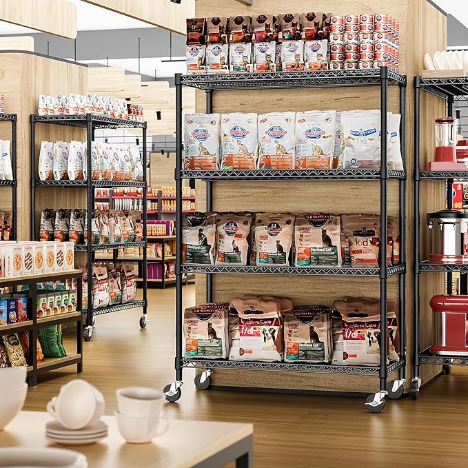 IZEUK Garage Shelving Wide Storage Shelves 4 Tier Metal Shelves Heavy Duty - Image 2