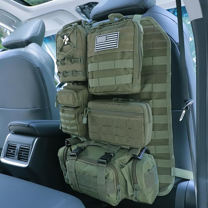Universal Tactical Seat ​Back Organizer Vehicle Molle Panel Organizer Storage by Jimikay
