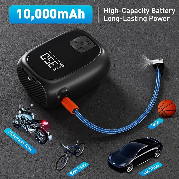 Tire Inflator Portable Air Compressor – Fast Inflation, Auto Shut-Off & LED - Image 4