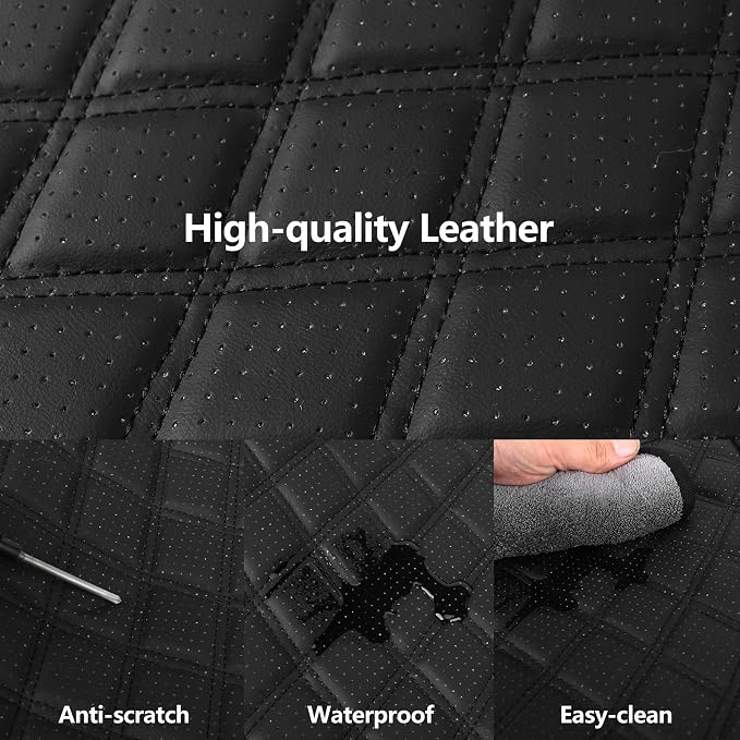 Car Seat Covers Full Set, Breathable and Waterproof Napa Leather Car Seat Cover - Image 4