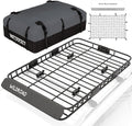 WILDROAD Car Roof Cargo Carrier Combo of Upgraded 64"x 39"x 4" Roof Rack Cargo by WILDROAD