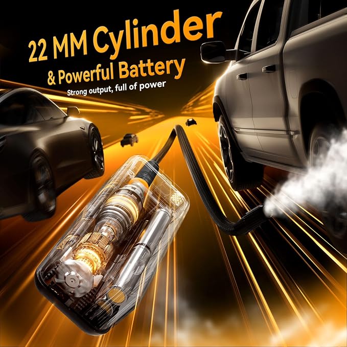 Tire Inflator Portable Air Compressor, 5X Faster 160 PSI Portable Tire Inflator - Image 4