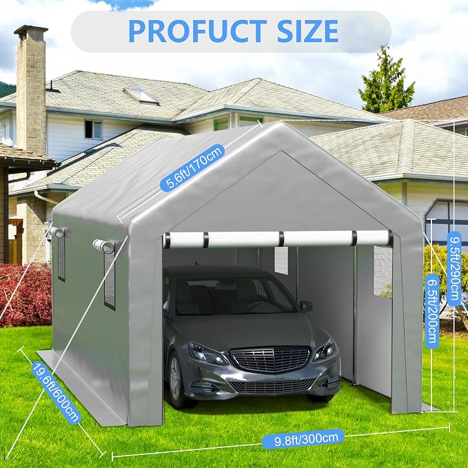 Carport 10x20 ft Heavy Duty - Image 2