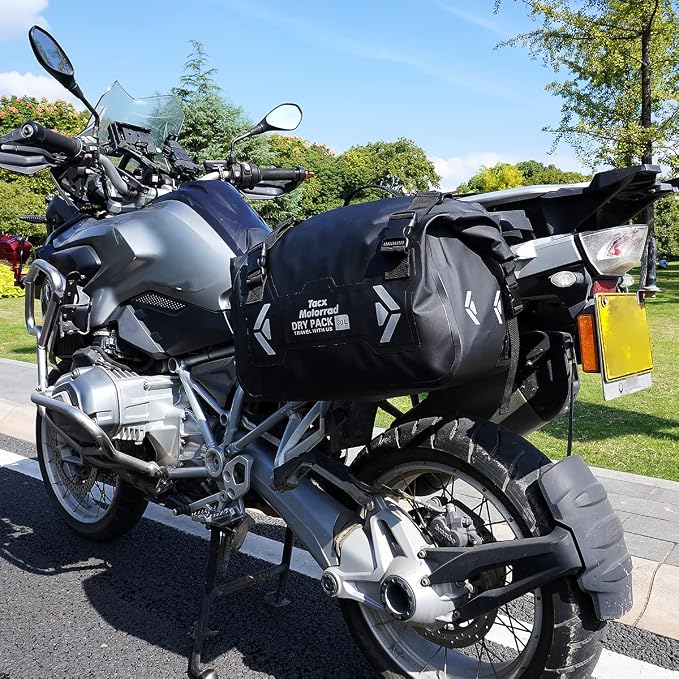 Motorcycle Saddle Bags Tail Bag, 30L Roll-top Waterproof Motor Detachable Side - Image 6