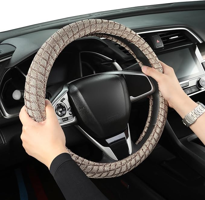 Auto Newer Breathable Steering Wheel Cover Suitable - Image 6