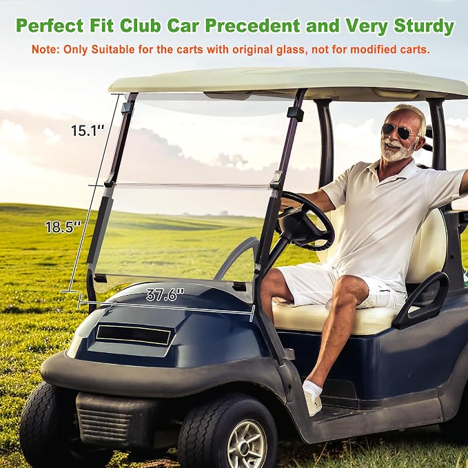 10L0L Golf Cart Windshield for Club Car Precedent 2004-Up, 2017-Up Onward - Image 8