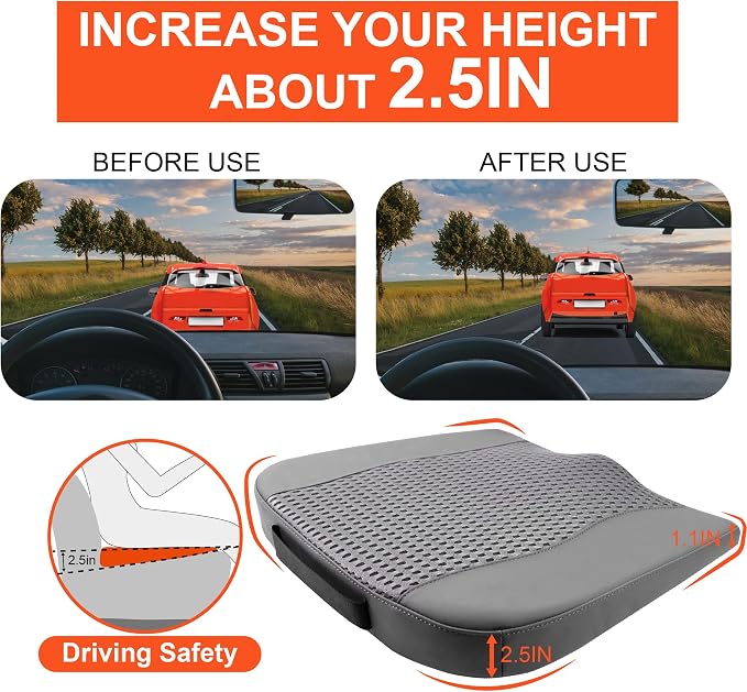 Car Seat Cushion, Comfort Memory Foam Car Cushions - Image 3